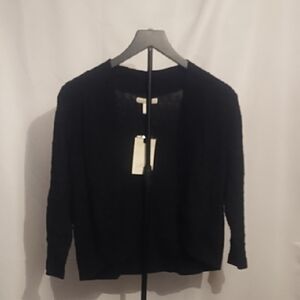 Dana Buchman Black Textured Cardigan